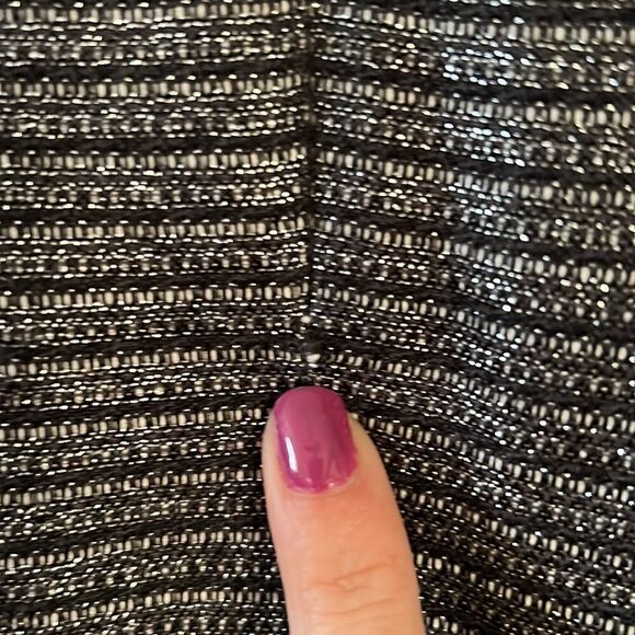 Cynthia Steffe Silver Metallic Tweed Fit and Flare Cocktail Dress - Picture 7 of 10